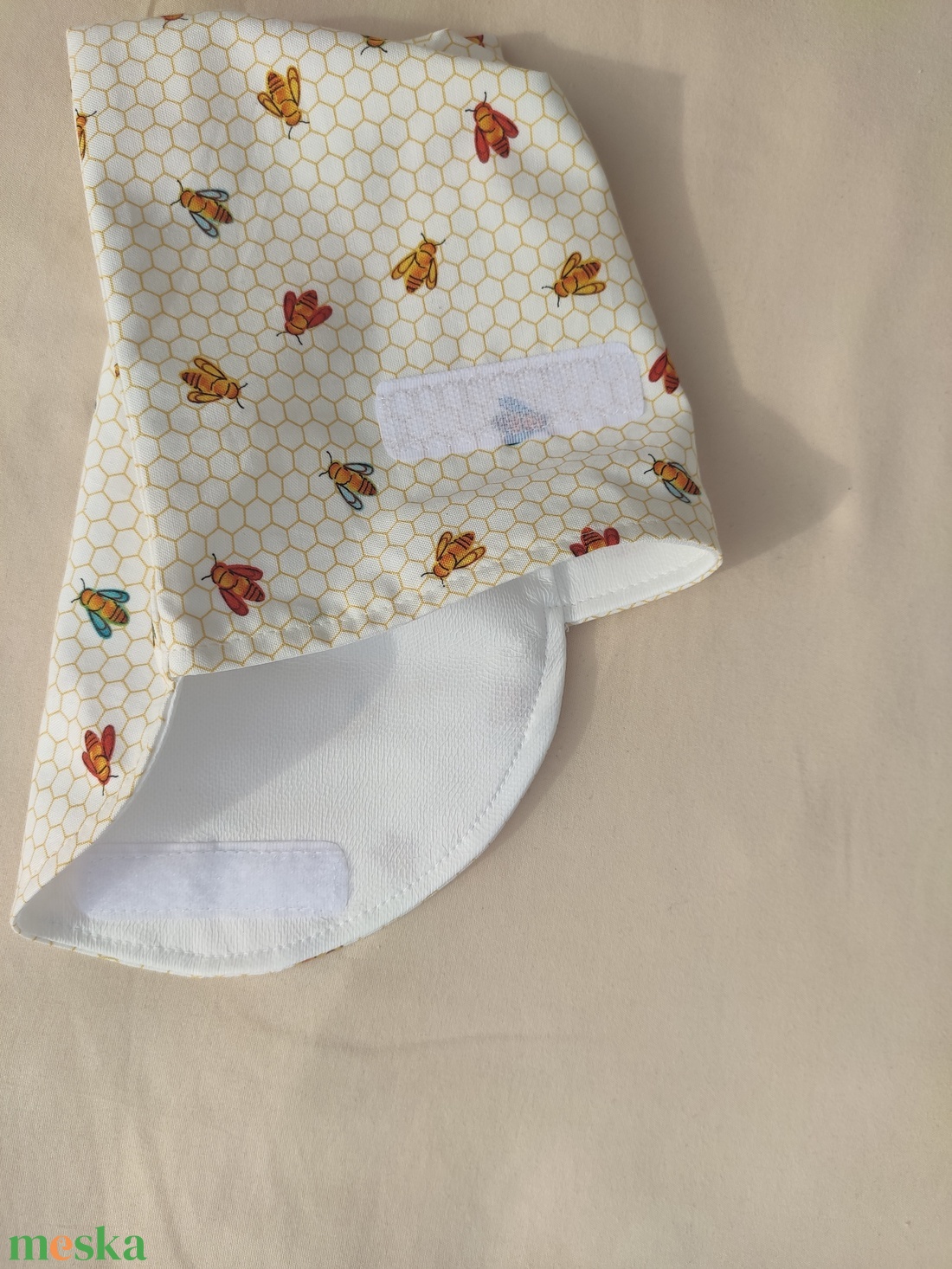 Szendvics / pékáru tasak méhecske mintával - táska & tok - uzsonna- & ebéd tartó - szendvics csomagoló - Meska.hu