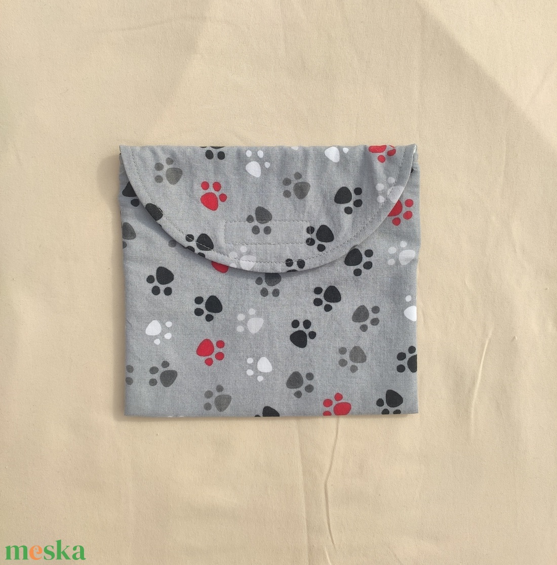 Szendvics / pékáru tasak tappancs mintával - táska & tok - uzsonna- & ebéd tartó - szendvics csomagoló - Meska.hu