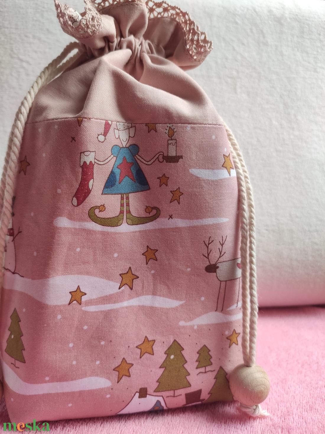 Mikulás zsák / karácsonyi ajándék zsák  - otthon & életmód - papír, írószer - ajándékozás kellékei - ajándékzsák, csomagolás - Meska.hu