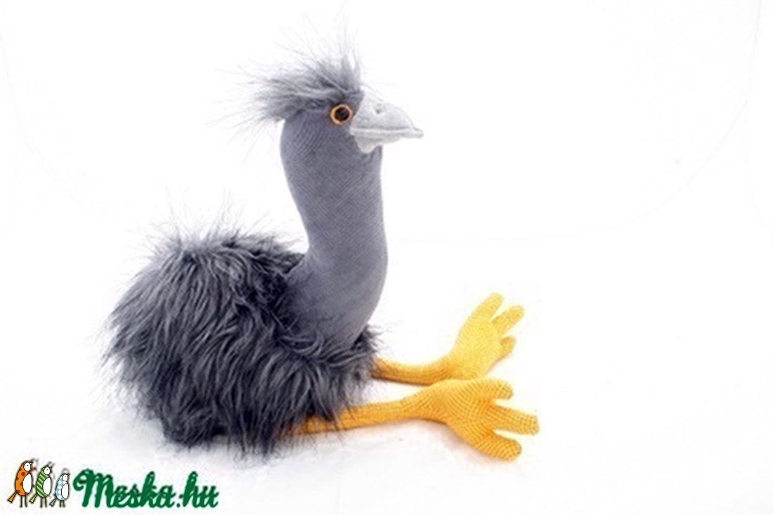 Emu, Puha, szürke, borzas madár, Ausztráliában őshonos hatalmas futómadár -  - Meska.hu