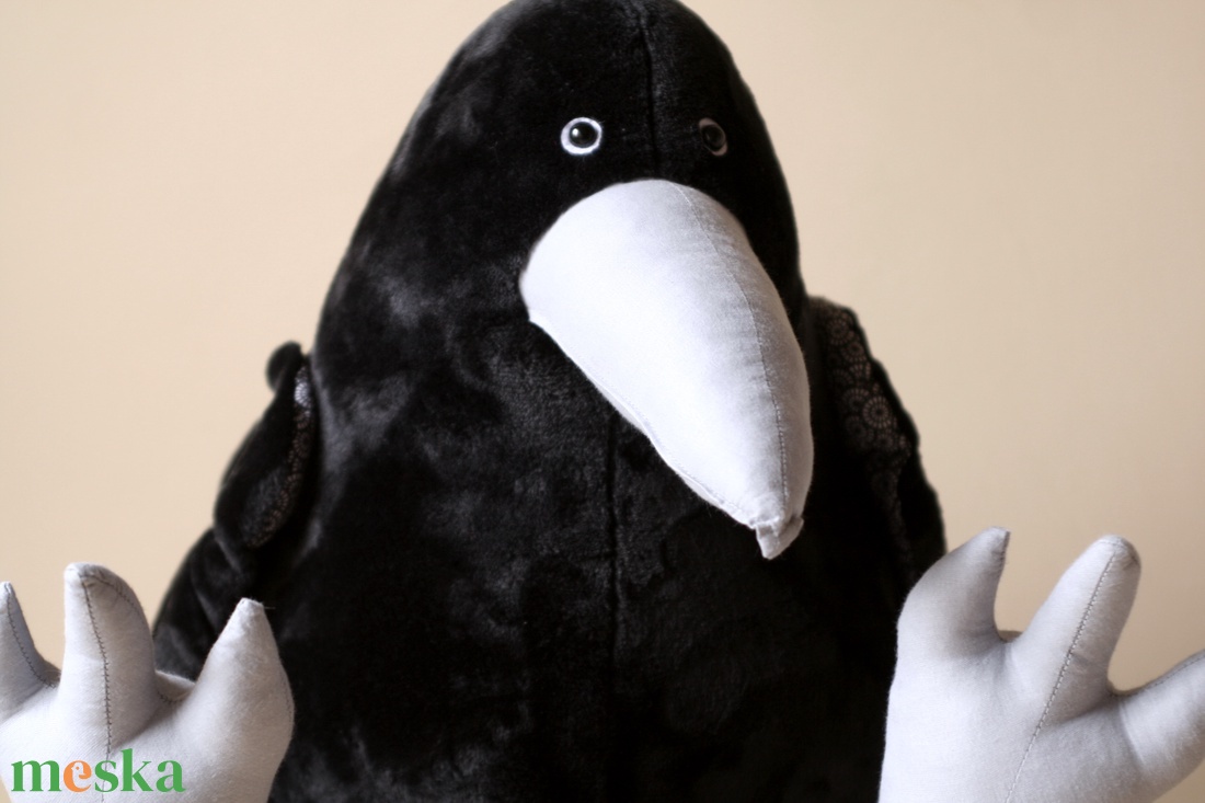 Varjú vagy Holló, Hatalmas Fekete Madár - játék & sport - plüssállat & játékfigura - madár - Meska.hu