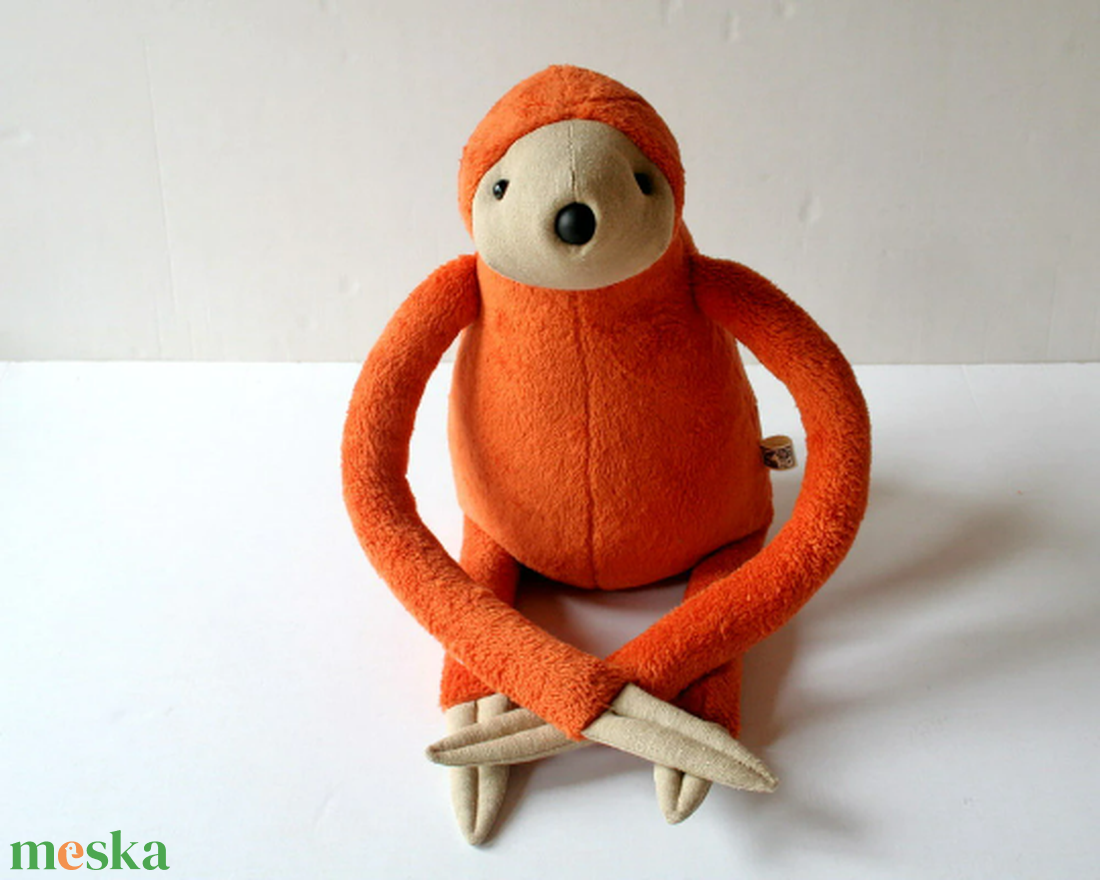 Narancssárga Lajhár, Közepes méretű vadállat - játék & sport - plüssállat & játékfigura - más figura - Meska.hu