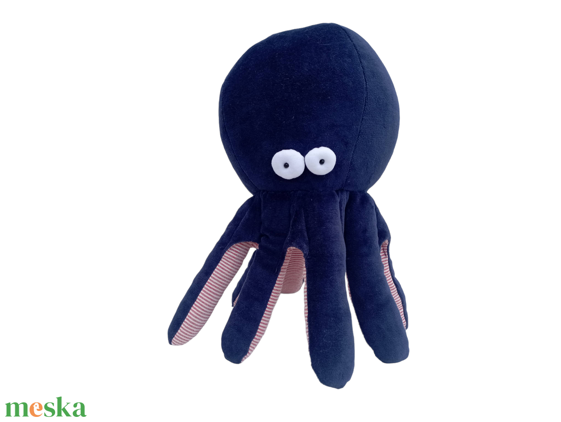 Tengerészkék Bébi Polip Plüss, Kedves Puha Lábasfejű, Mélytengeri Alvósjáték - játék & sport - plüssállat & játékfigura - polip, medúza - Meska.hu