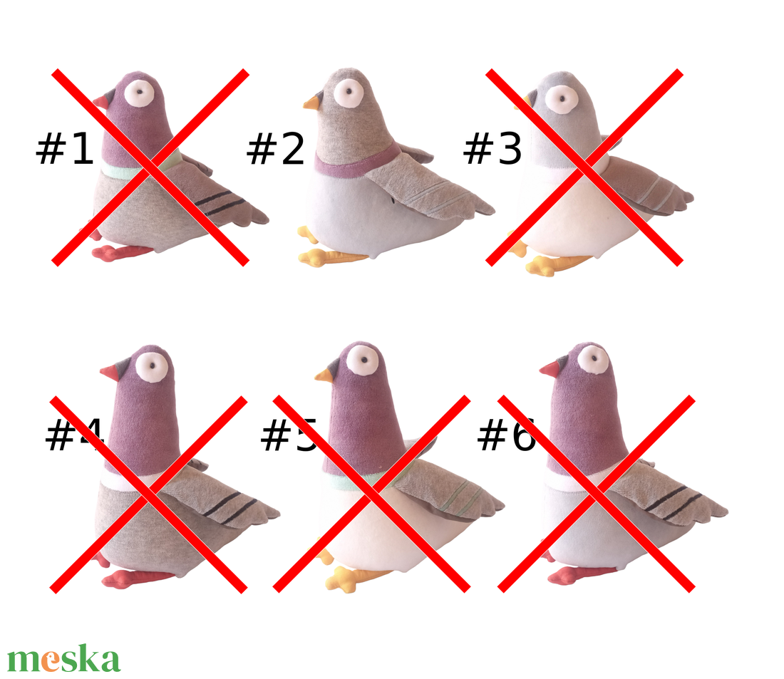 Az Utolsó Galamb avagy Balkáni Gerle, Gonosz Tekintetű Nagyvárosi Madár  - játék & sport - plüssállat & játékfigura - madár - Meska.hu