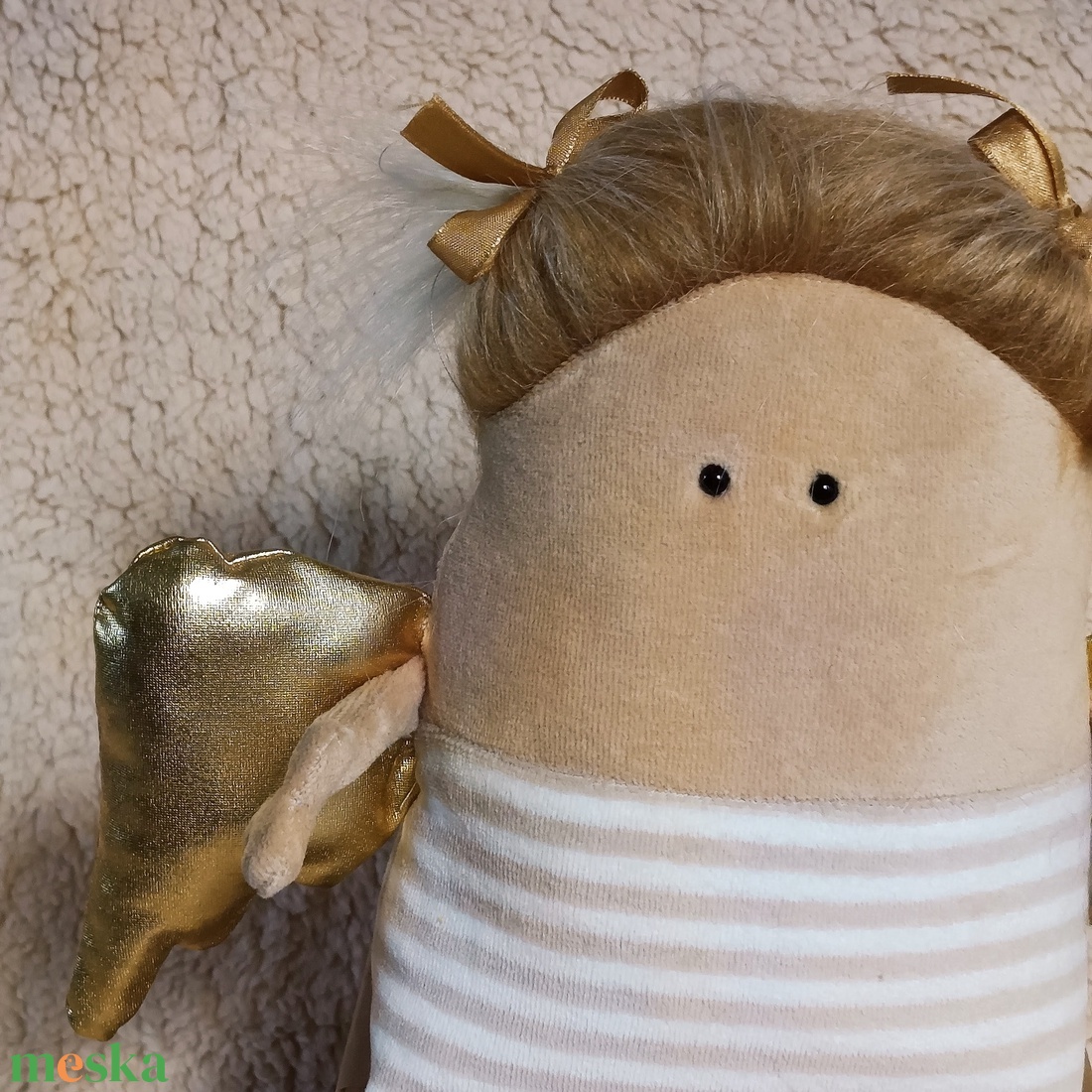 Karácsonyi Angyal Muma, Tenyérnyi Puha Plüss angyalka - játék & sport - plüssállat & játékfigura - béka - Meska.hu