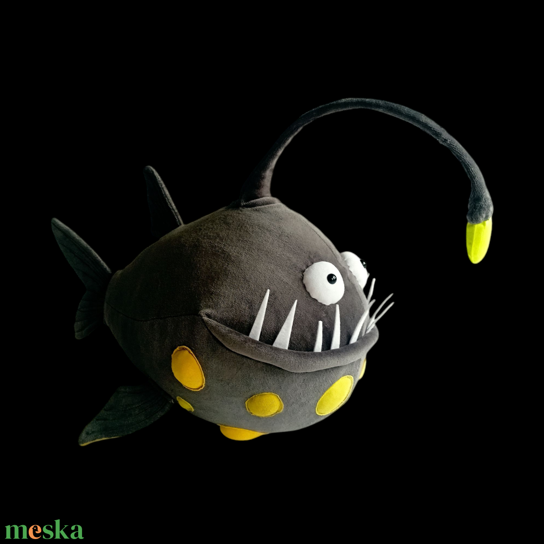 Félelmetes Horgászhal, Mélytengeri Lámpáshal, Ijesztő Óceánmélyi Szörnyeteg, Sötétben Világító Lény - játék & sport - plüssállat & játékfigura - hal - Meska.hu