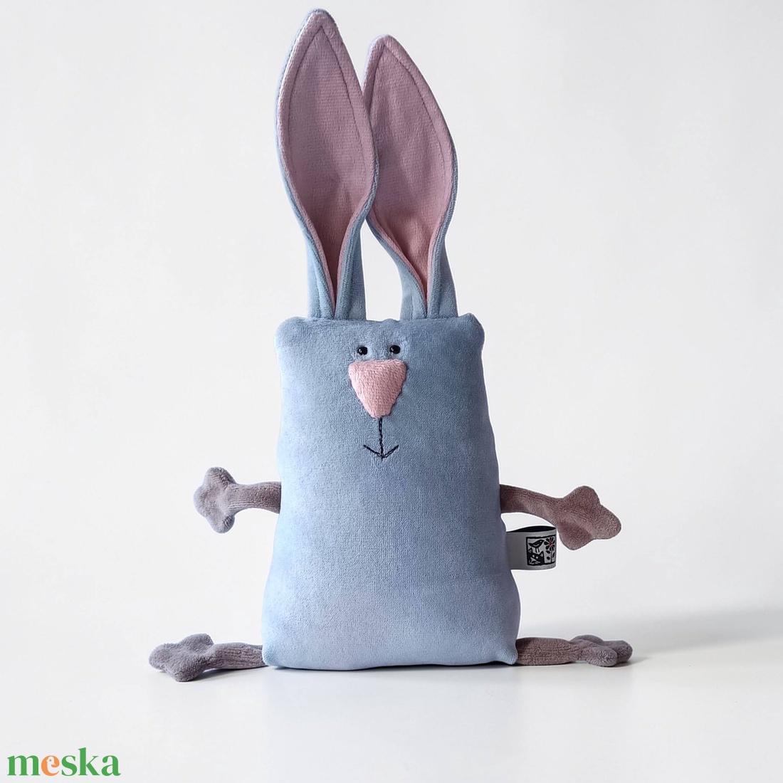 Világoskék Húsvéti Nyuszi, Puha Plüss Muma Rágcsáló - játék & sport - plüssállat & játékfigura - nyuszi - Meska.hu