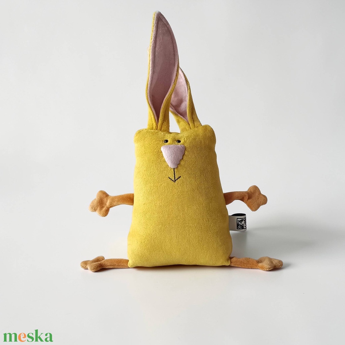 Okkersárga Húsvéti Nyuszi, Puha Plüss Muma Rágcsáló - játék & sport - plüssállat & játékfigura - nyuszi - Meska.hu