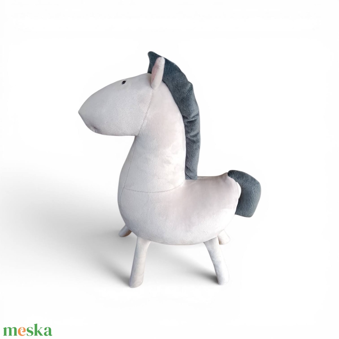 Kiscsikó, Paripa vagy Lovacska, kinek mi, mindenesetre szürke pihe-puha plüss ló - játék & sport - plüssállat & játékfigura - ló - Meska.hu