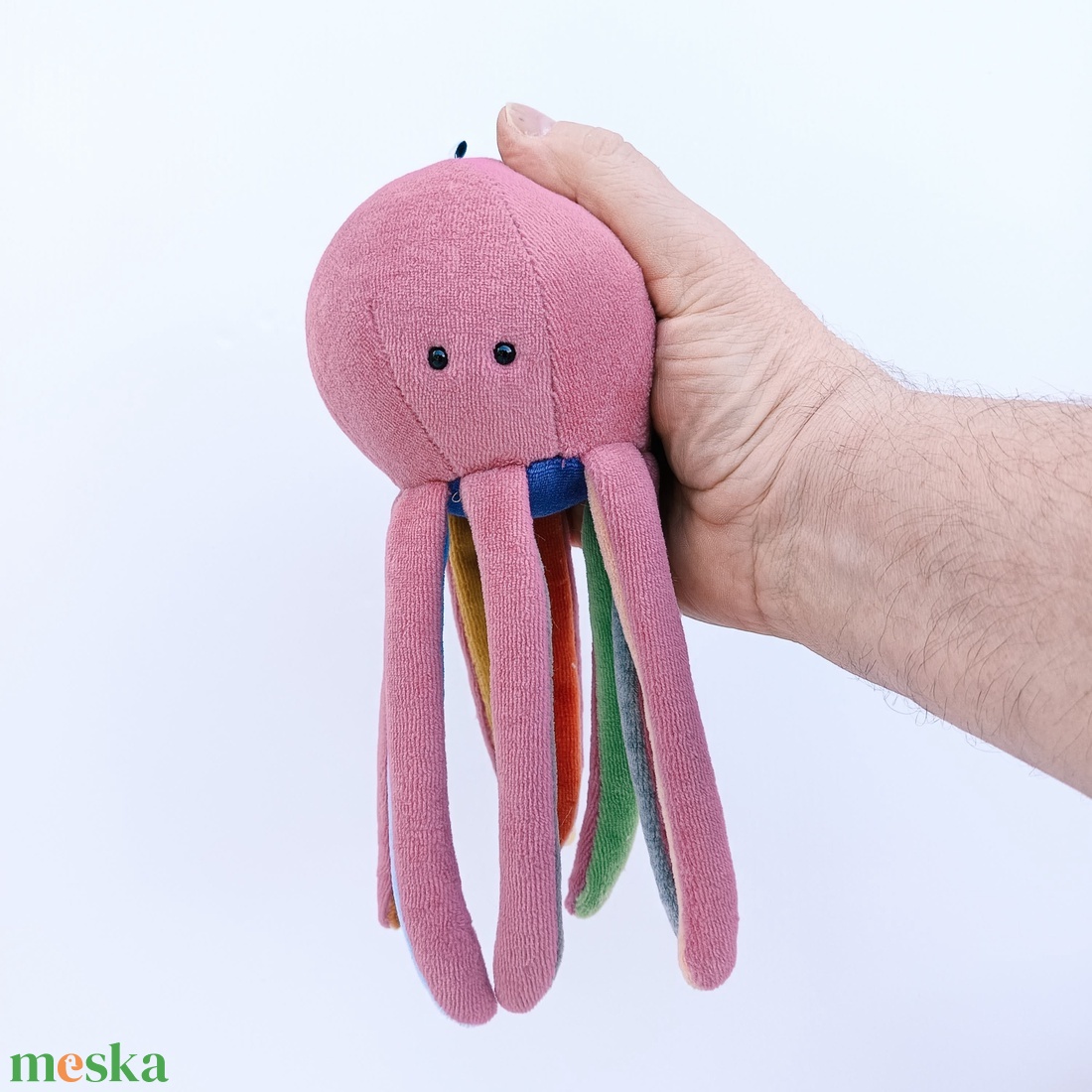Puha Polip, Táskára, Hátizsákra, Babakocsira vagy Máshová Akasztható Lábasfejű Plüssjáték - játék & sport - plüssállat & játékfigura - polip, medúza - Meska.hu