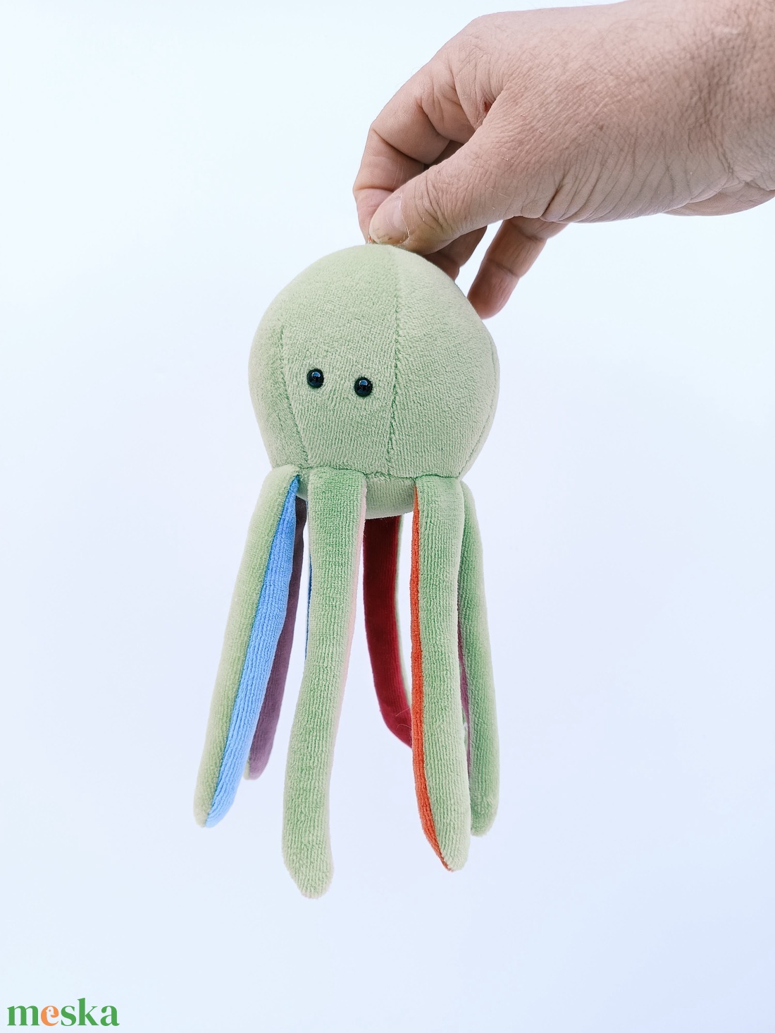 Puha Polip, Táskára, Hátizsákra, Babakocsira vagy Máshová Akasztható Lábasfejű Plüssjáték - játék & sport - plüssállat & játékfigura - polip, medúza - Meska.hu