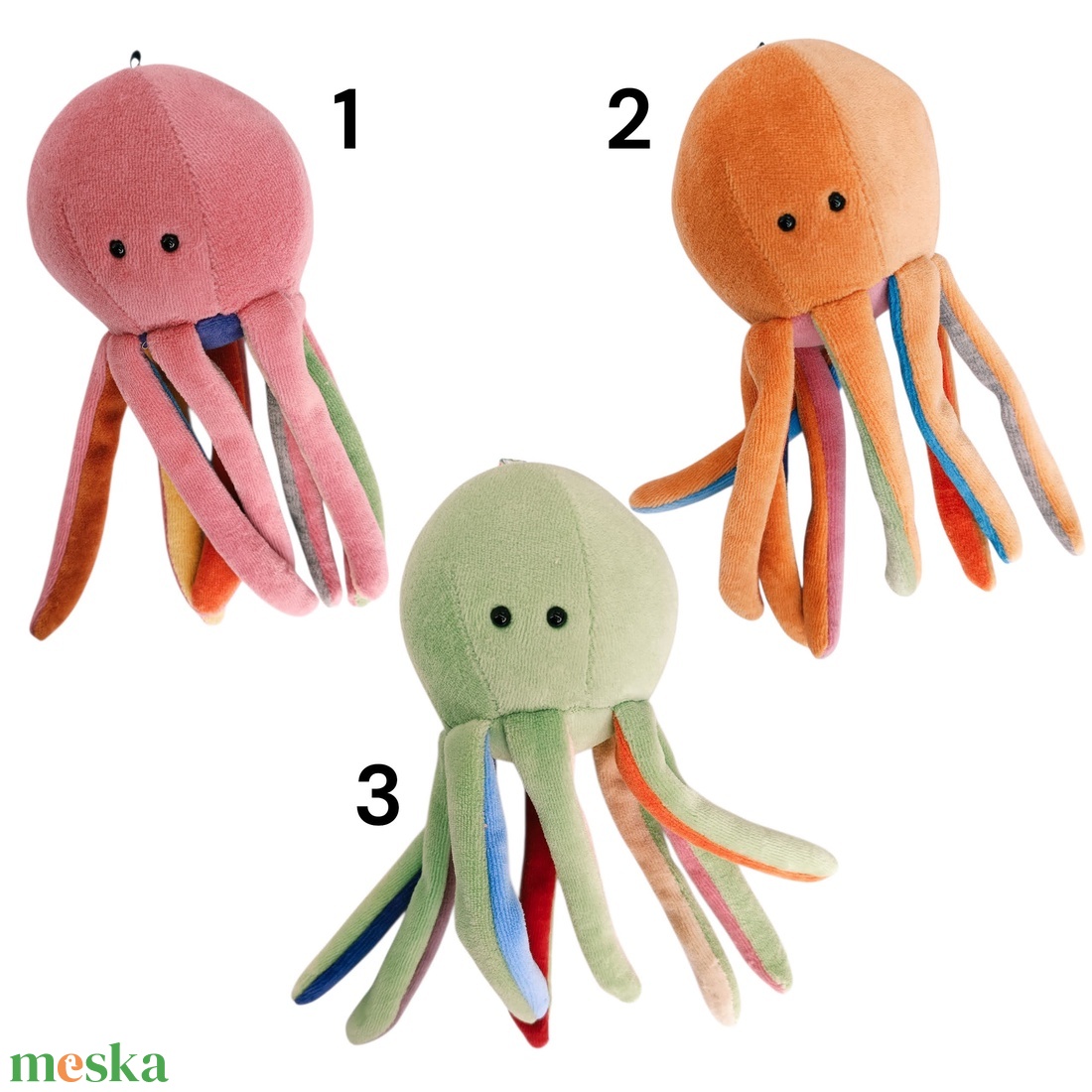 Puha Polip, Táskára, Hátizsákra, Babakocsira vagy Máshová Akasztható Lábasfejű Plüssjáték - játék & sport - plüssállat & játékfigura - polip, medúza - Meska.hu