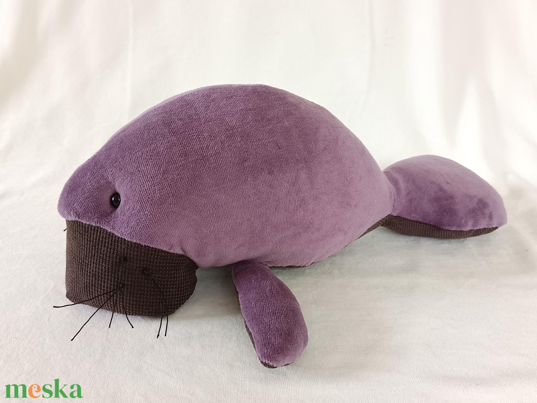Puha Plüss Lamantin, aka Dugong, Lilamantin, Manátusz, avagy Tengeri Tehén - játék & sport - plüssállat & játékfigura - delfin, bálna - Meska.hu