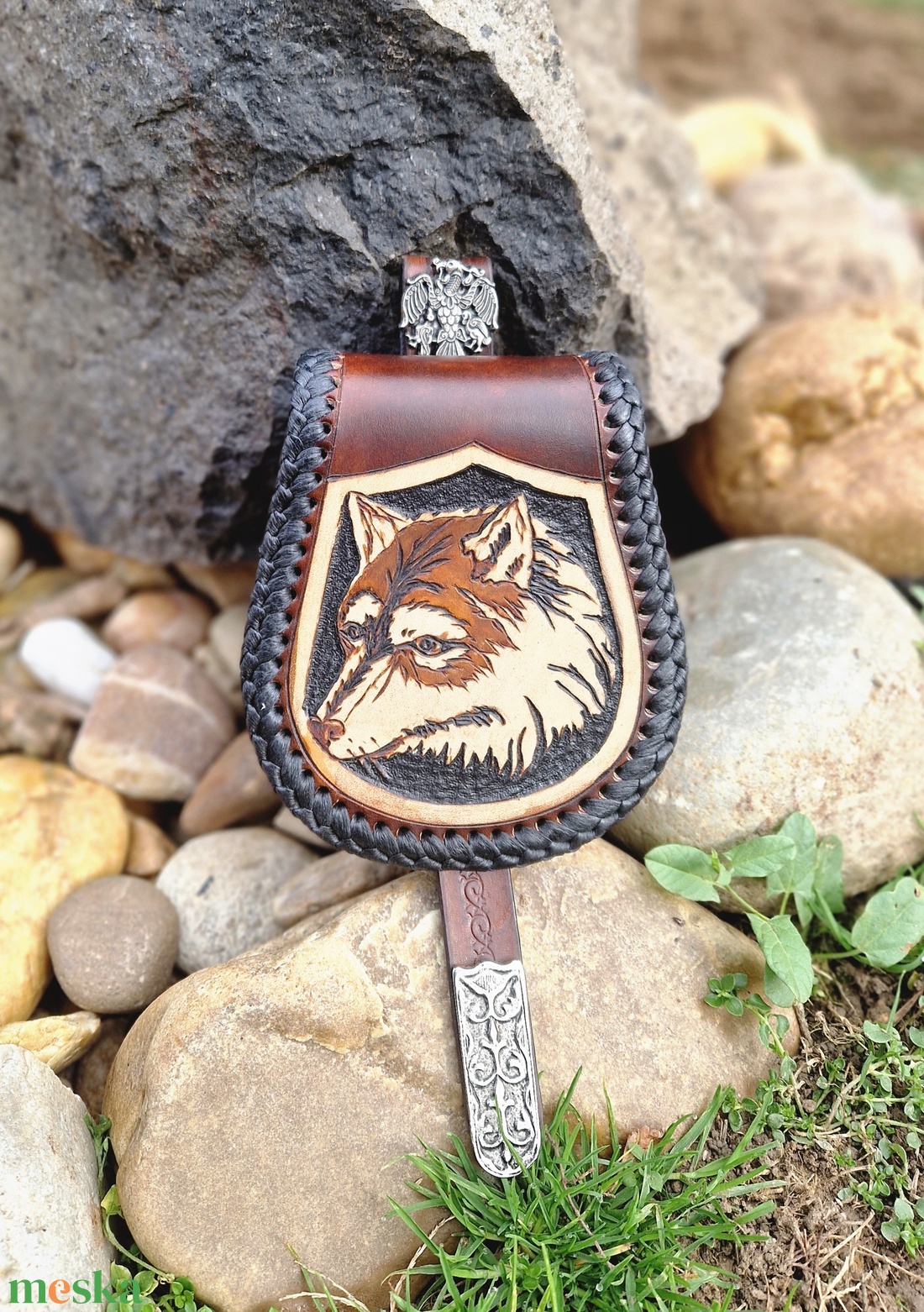 Farkasos kis tarsoly - táska & tok - bevásárlás & shopper táska - kenyeres zsák - Meska.hu