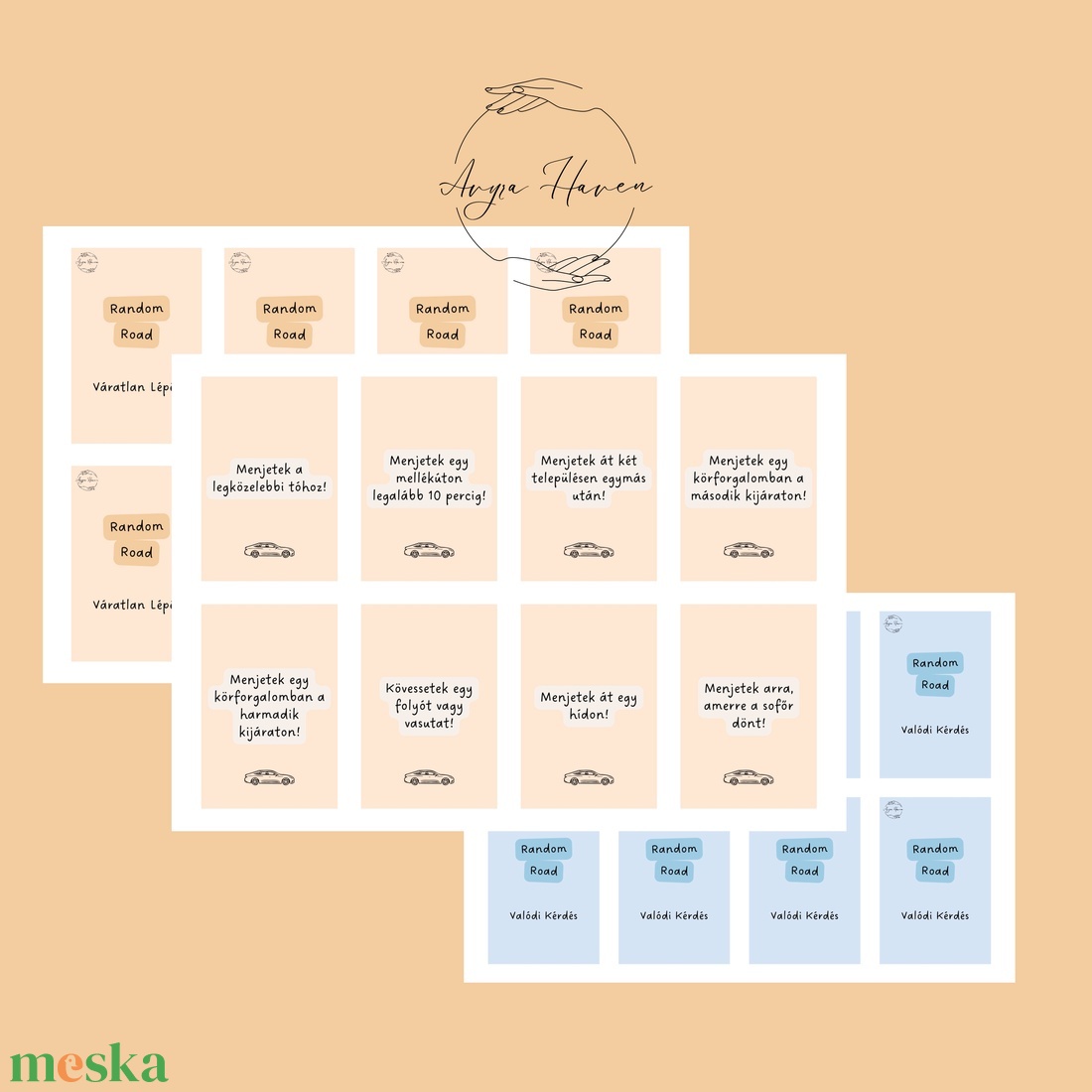 Random Road Kártyajáték - Pároknak - művészet - grafika & illusztráció - digitális - Meska.hu