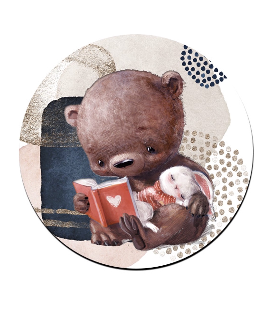 Maci és nyuszi mintás bögre alátét -  - Meska.hu