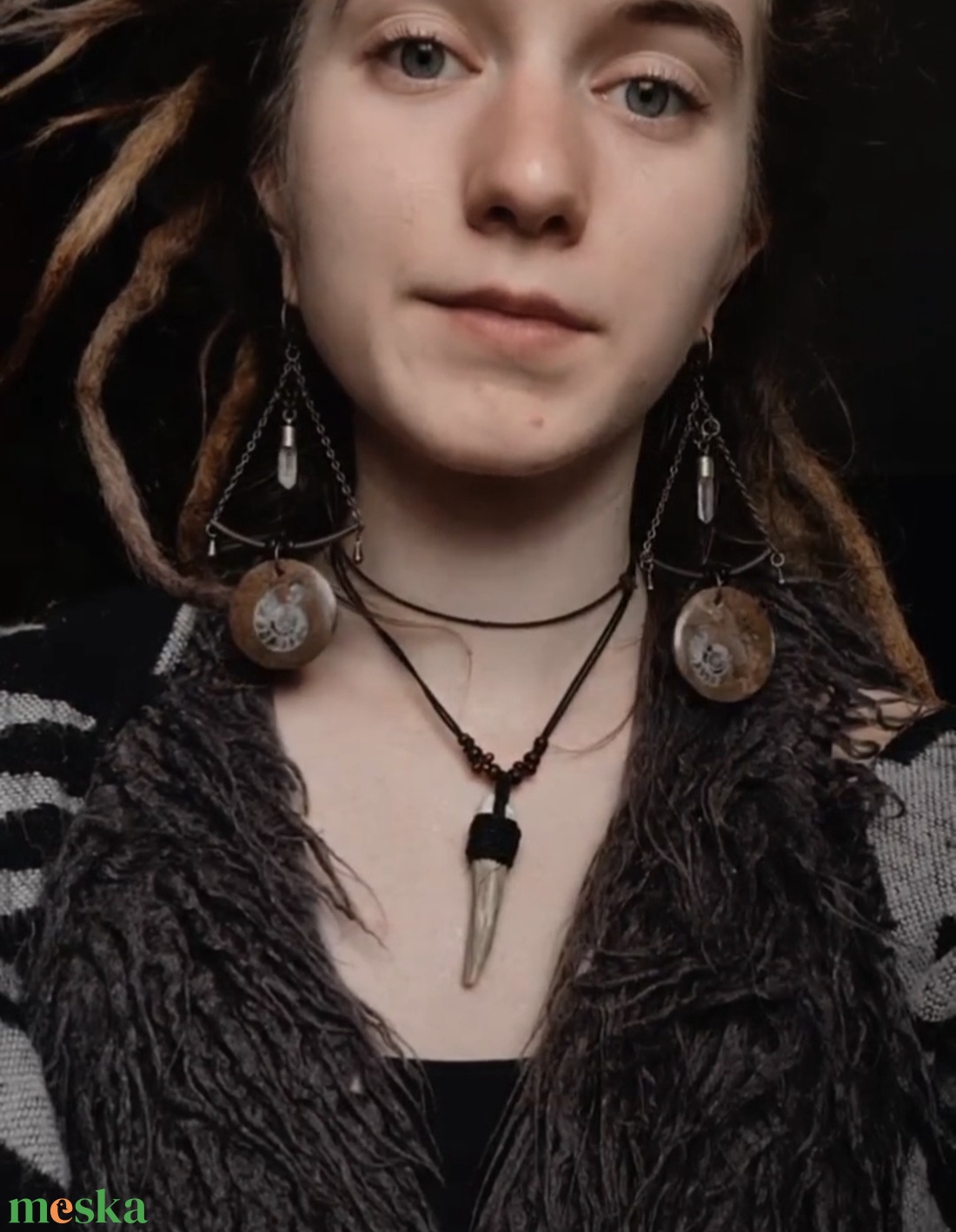 Ősidő fosszilis fülbevaló - ékszer - fülbevaló - lógó fülbevaló - Meska.hu Ősidő fosszilis fülbevaló - ékszer - fülbevaló - lógó fülbevaló - Meska.hu