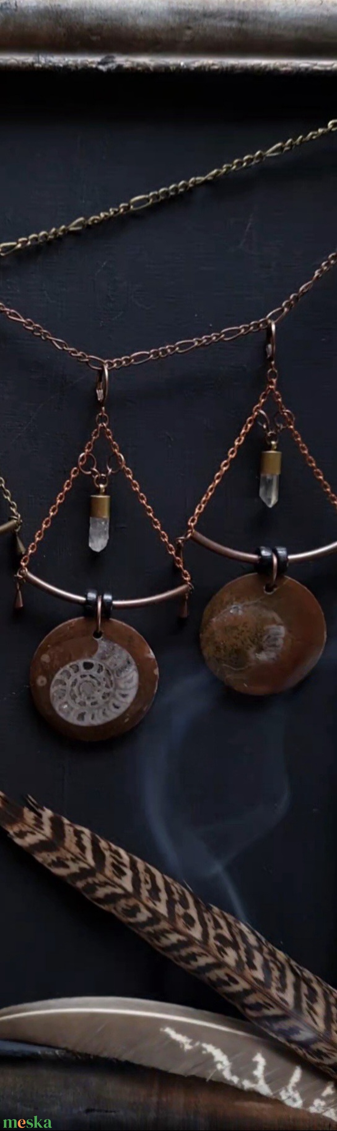 Ősidő fosszilis fülbevaló - ékszer - fülbevaló - lógó fülbevaló - Meska.hu Ősidő fosszilis fülbevaló - ékszer - fülbevaló - lógó fülbevaló - Meska.hu