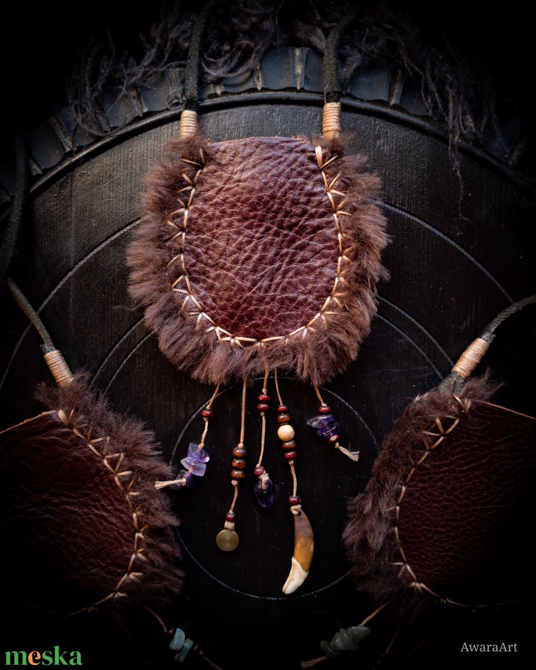 Lélekőrző vándortarisznyák ásvánnyal, nyakbaakasztható - ékszer - nyaklánc - hosszú nyaklánc - Meska.hu