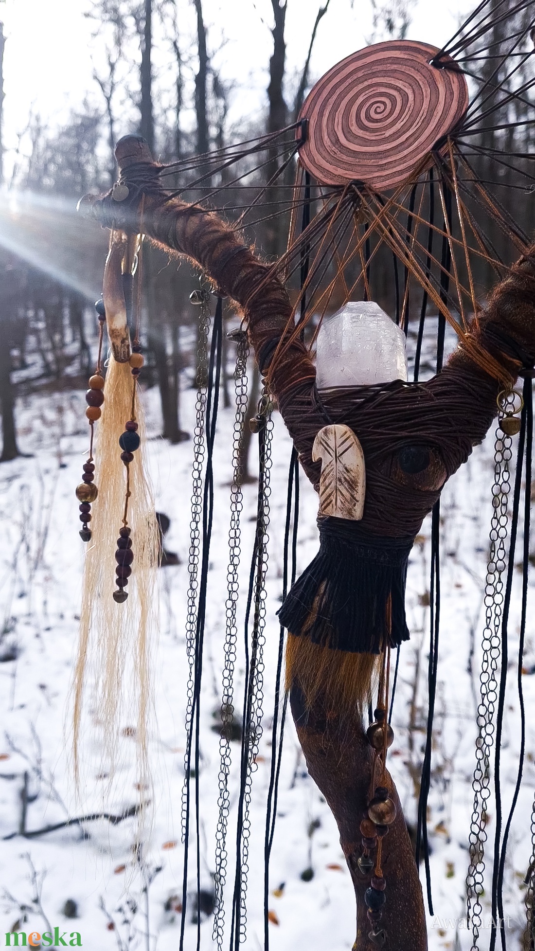 Téli Napforduló sámánbot - kellékek & szerszámok - dekorációs kellékek - egyéb kellékek - Meska.hu