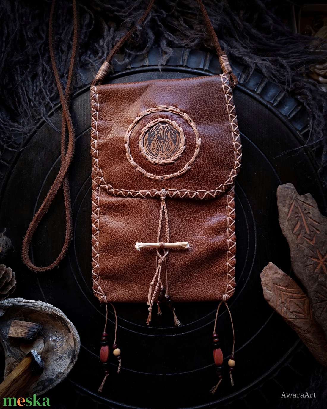 Tűz Tulipán Talizmán Tarisznya - táska & tok - kézitáska & válltáska - tarisznya - Meska.hu