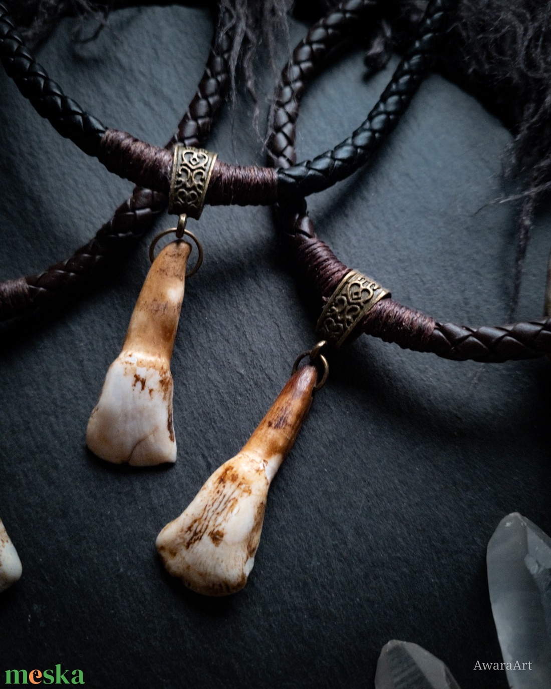 Nomád talizmán nyakék tehénfoggal - ékszer - nyaklánc - medálos nyaklánc - Meska.hu