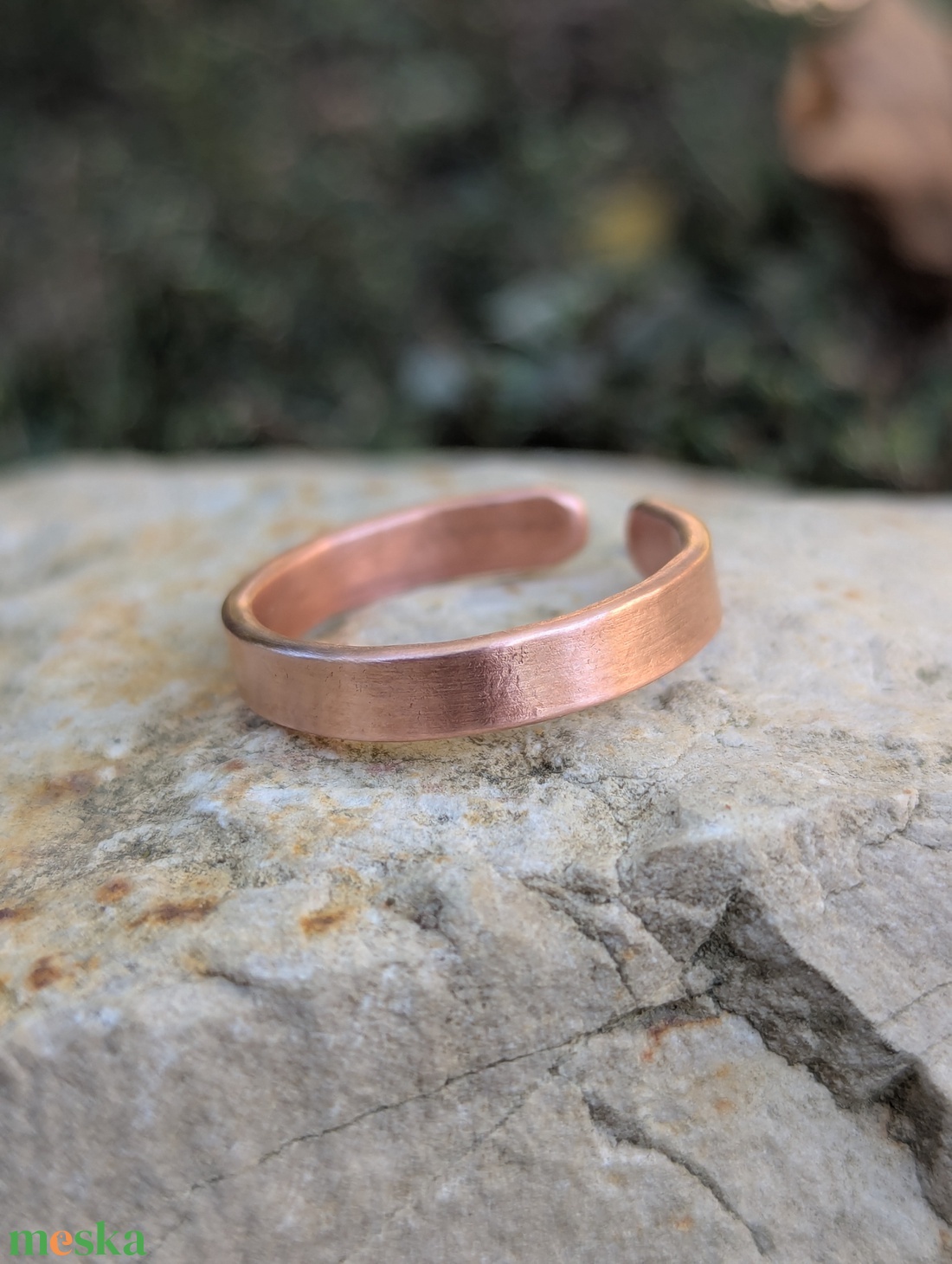 Réz gyűrű � letisztult, sima, 4 mm, újrahasznosított vörösrézből, kézzel készített, névvel személyre szabható - ékszer - gyűrű - vékony gyűrű - Meska.hu