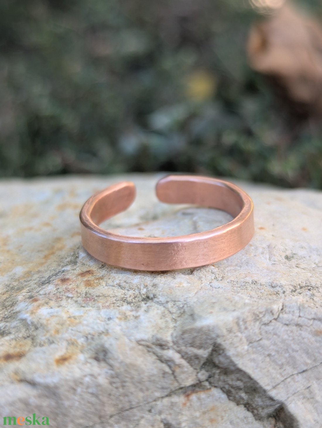 Réz gyűrű � letisztult, sima, 4 mm, újrahasznosított vörösrézből, kézzel készített, névvel személyre szabható - ékszer - gyűrű - vékony gyűrű - Meska.hu