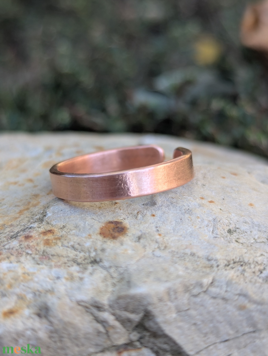 Réz gyűrű � letisztult, sima, 4 mm, újrahasznosított vörösrézből, kézzel készített, névvel személyre szabható - ékszer - gyűrű - vékony gyűrű - Meska.hu