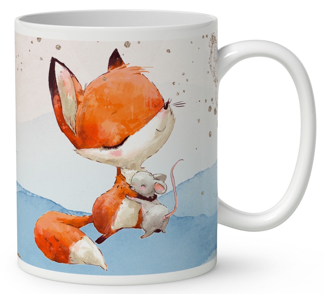 Kérd a Neveddel - Cuki Róka és kisegér mintás bögre - otthon & életmód - konyhafelszerelés, tálalás - tálalás - bögre & csésze - Meska.hu