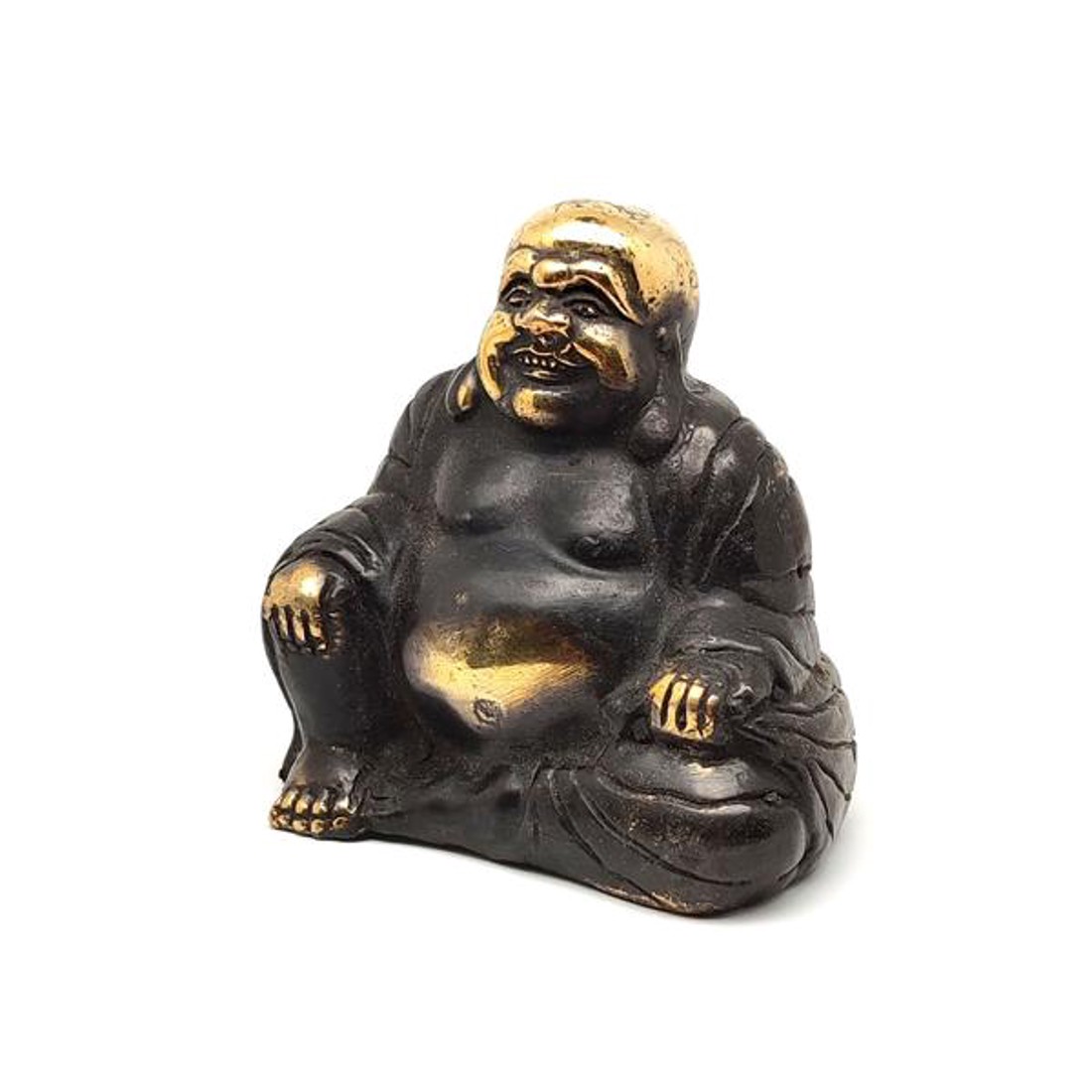 Réz figura nevető Buddha óarany 8x7cm - otthon & életmód - dekoráció - dísztárgy - Meska.hu