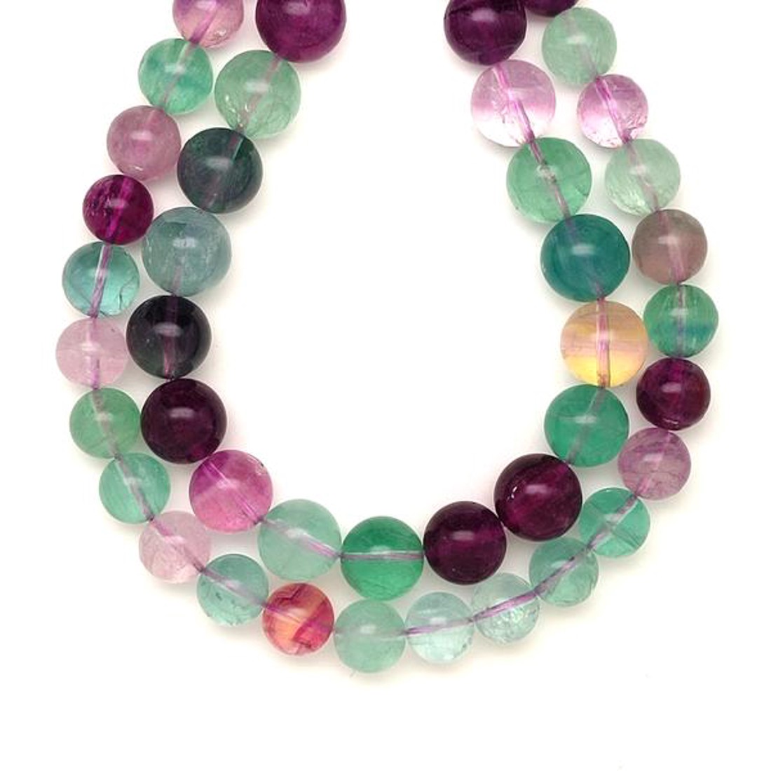 Fluorit golyó A 10-11mm  ékszerkészítő alapanyag (füzér) - kellékek & szerszámok - ásvány alapanyag - ásványfüzér - Meska.hu