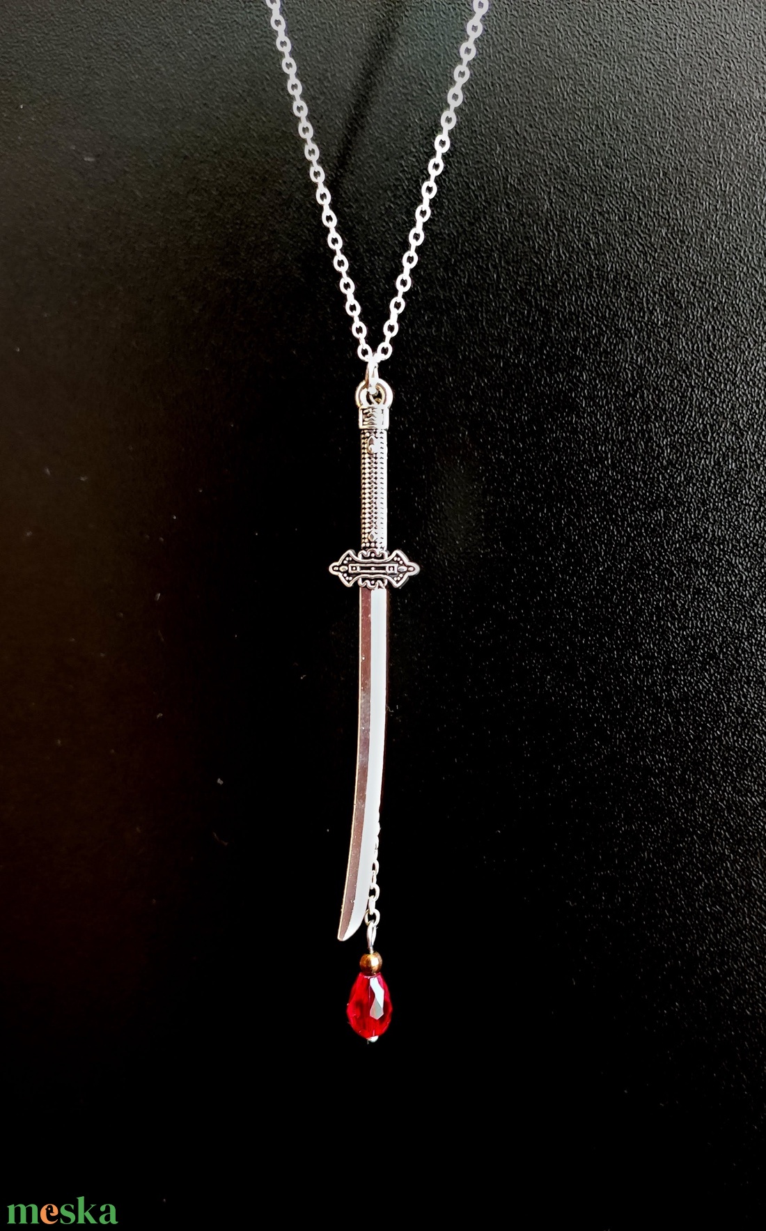 Katana kard nyaklánc sterling ezüst (925) láncon, ékszer, medál - ékszer - nyaklánc - medálos nyaklánc - Meska.hu Katana kard nyaklánc sterling ezüst (925) láncon, ékszer, medál - ékszer - nyaklánc - medálos nyaklánc - Meska.hu