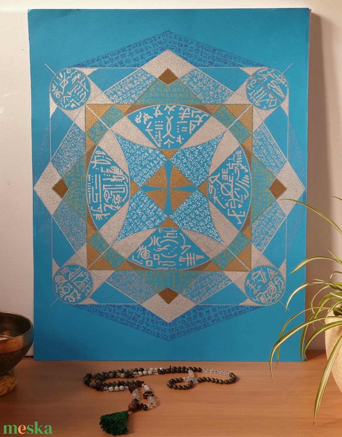 Szakrális geometria fénykód  - művészet - festmény - akril - Meska.hu