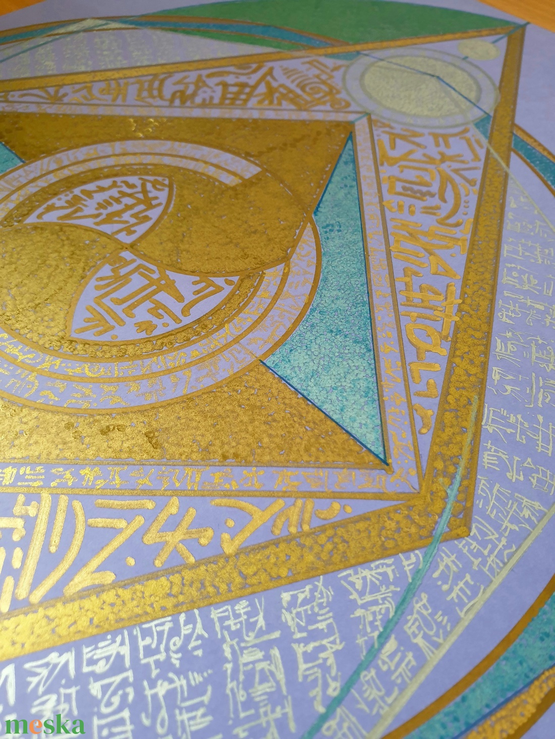 Szakrális geometria fénykód  - művészet - festmény - akril - Meska.hu