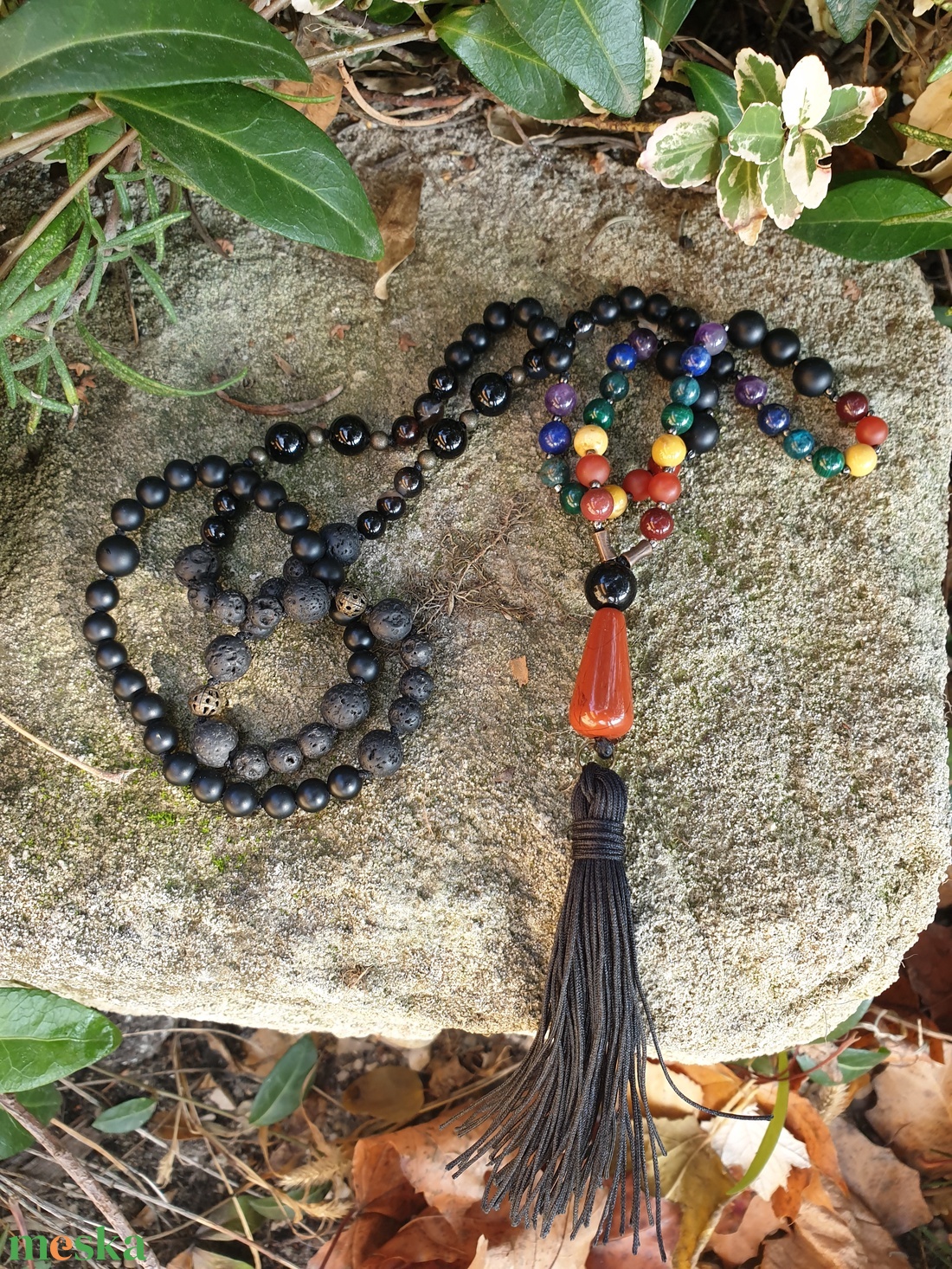 7 csakra Mala  - ékszer - nyaklánc - bojtos nyaklánc - Meska.hu