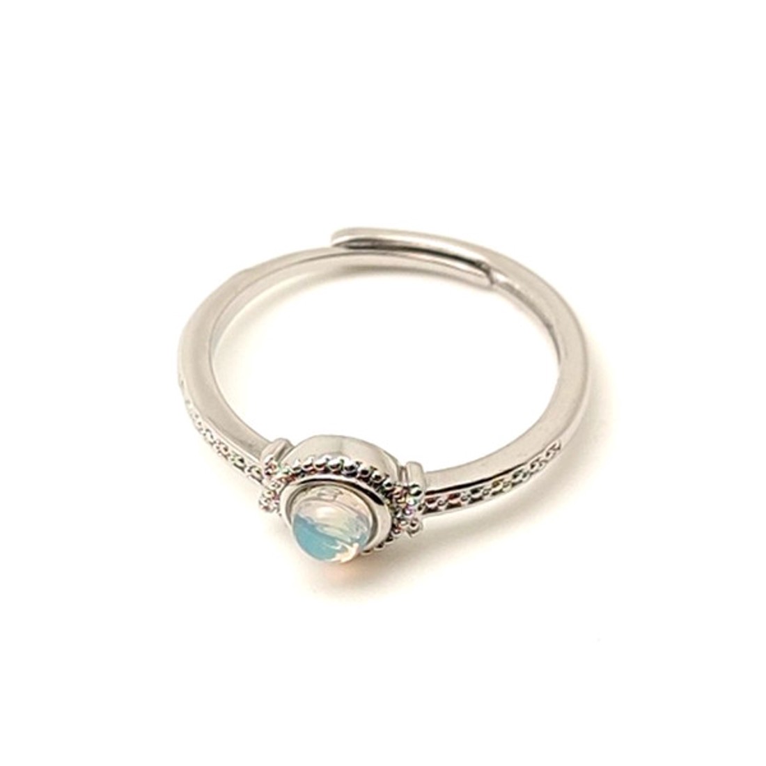 Lélekemelő opál ásvány gyűrű állítható 5mm - ékszer - gyűrű - Meska.hu