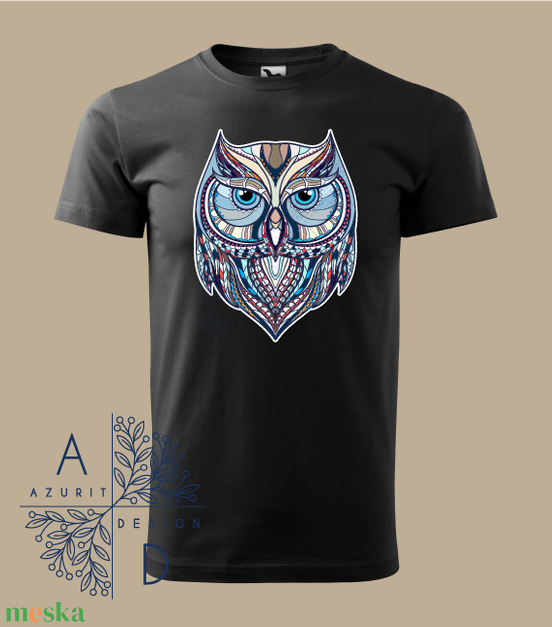 Native owl - ruha & divat - férfi ruha - póló - Meska.hu