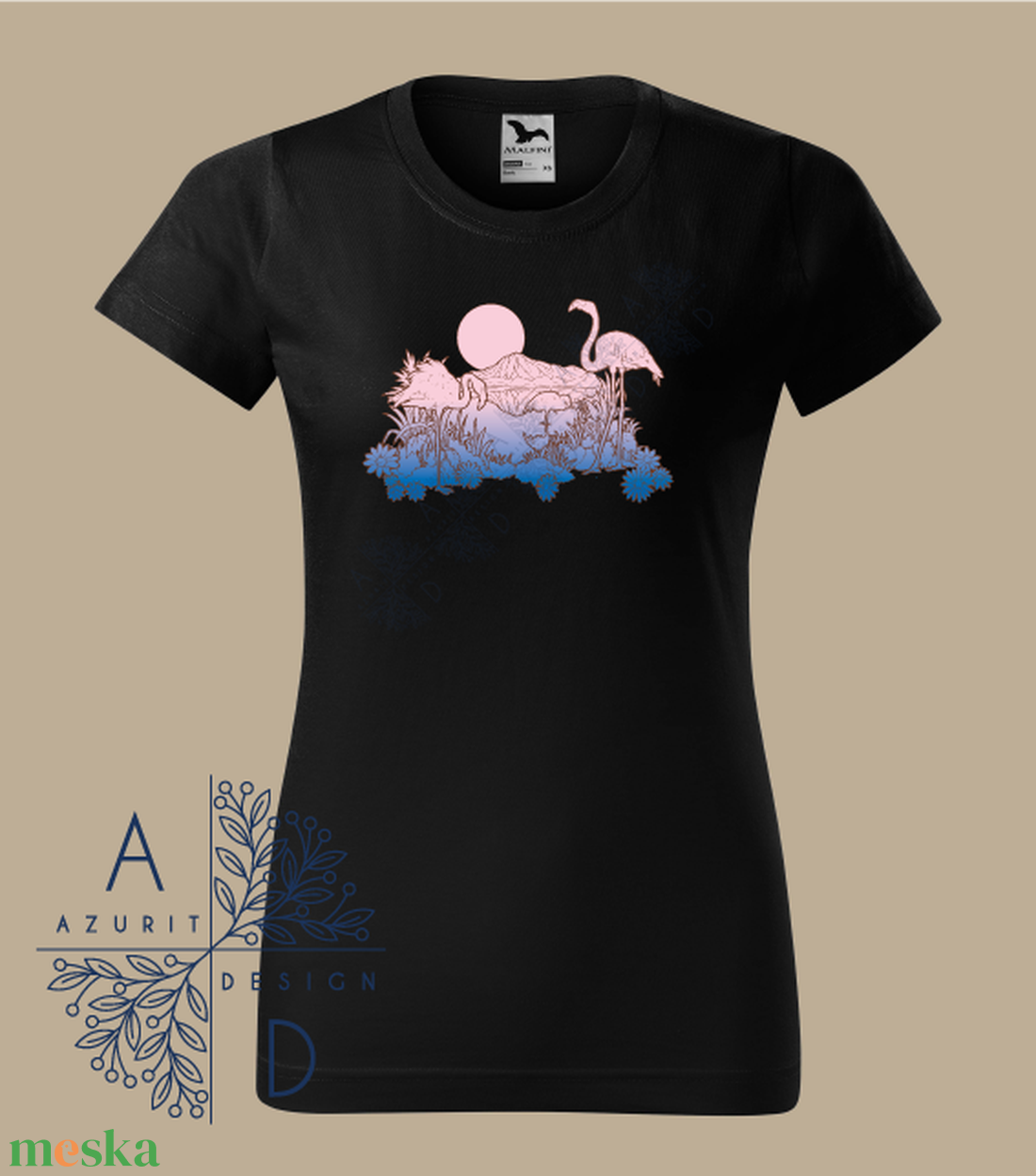 Pink flamingo - ruha & divat - női ruha - póló, felső - Meska.hu