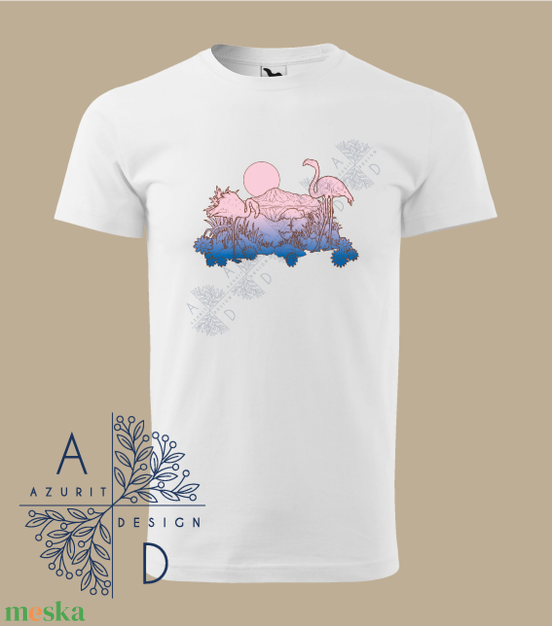 Pink flamingo - ruha & divat - női ruha - póló, felső - Meska.hu