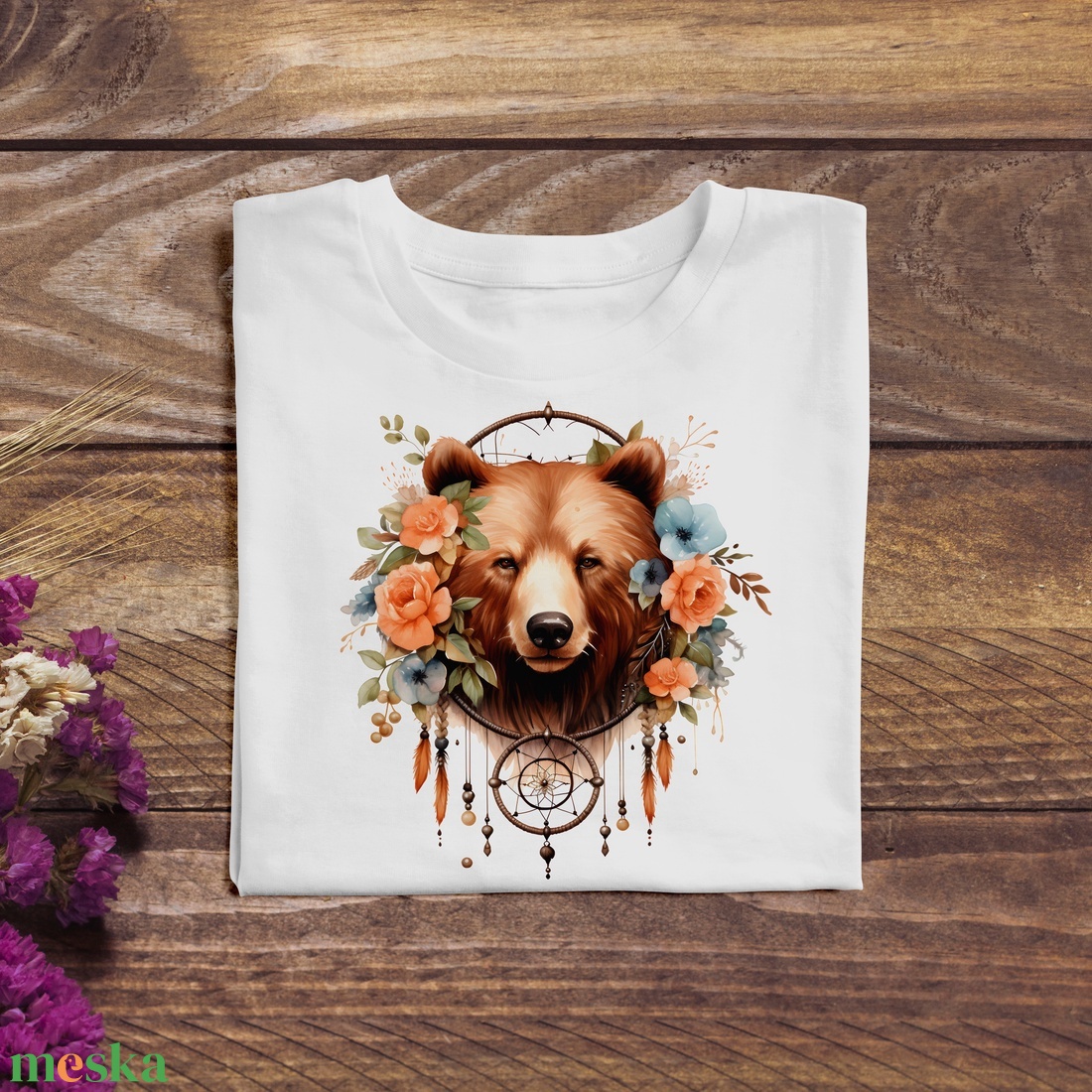 Dream catcher bear - ruha & divat - női ruha - póló, felső - Meska.hu