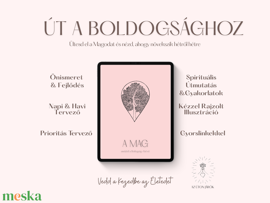 Digitális Tervező, Púderszín, Spirituális Önfejlesztés, Napi, Heti és Havi naptár és tervező, (Goodnotes és Notability) - művészet - grafika & illusztráció - digitális - Meska.hu