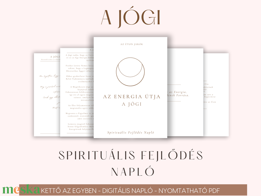 Digitális és Nyomtatható Spirituális Napló, Meditációs Technikával - A Jógi: Az Energia Útja - művészet - grafika & illusztráció - digitális - Meska.hu