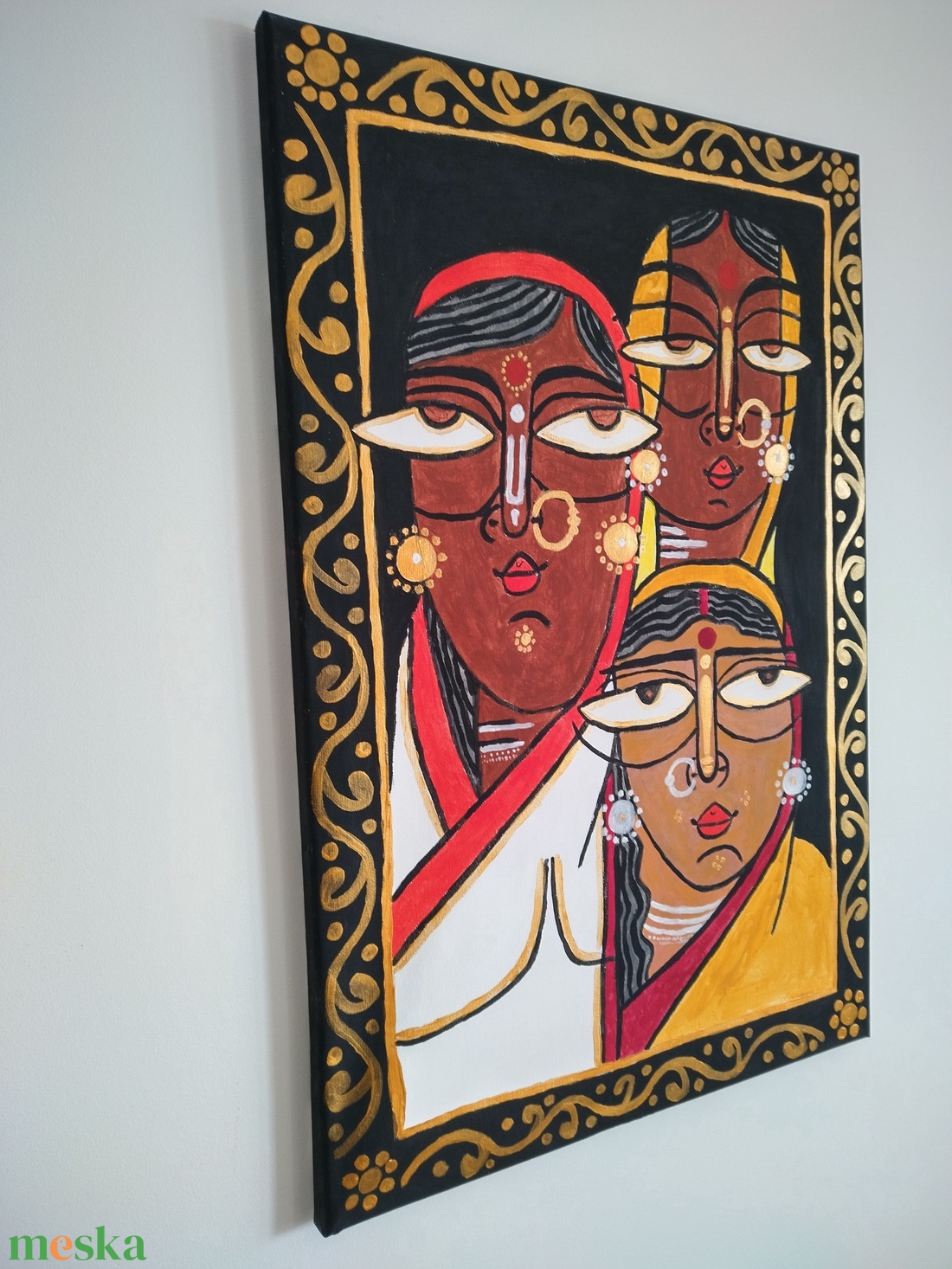 Bengáli nők, 60 x 40 cm - művészet - festmény - akril - Meska.hu Bengáli nők, 60 x 40 cm - művészet - festmény - akril - Meska.hu