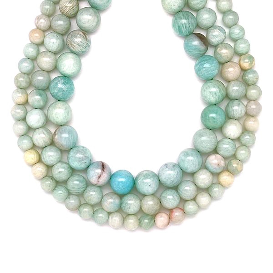 Amazonit golyó AB 10mm  ékszerkészítő alapanyag (füzér) - kellékek & szerszámok - ásvány alapanyag - ásványfüzér - Meska.hu