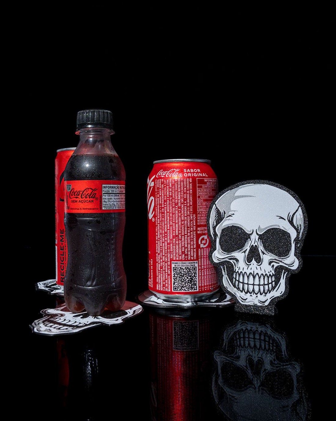 Koponya poháralátét szett, 4 db � Halloween és gótikus asztali dekoráció, 10 x 8 cm - otthon & életmód - dekoráció - halloween - halloweeni dekoráció - Meska.hu