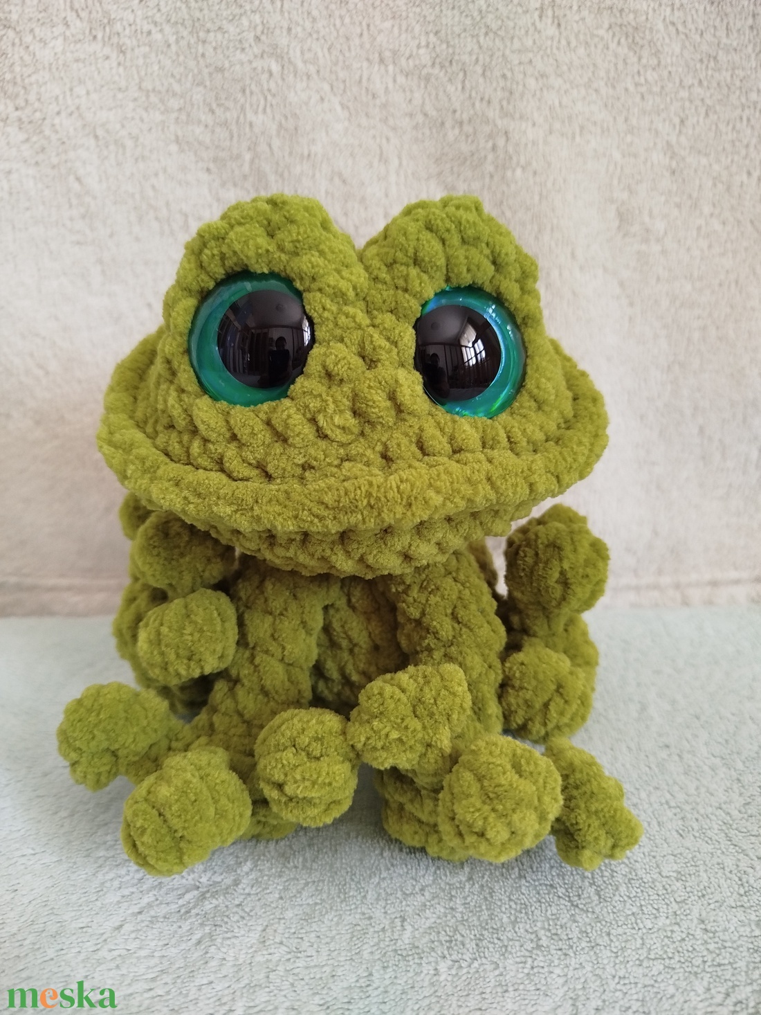 Horgolt béka - játék & sport - plüssállat & játékfigura - béka - Meska.hu