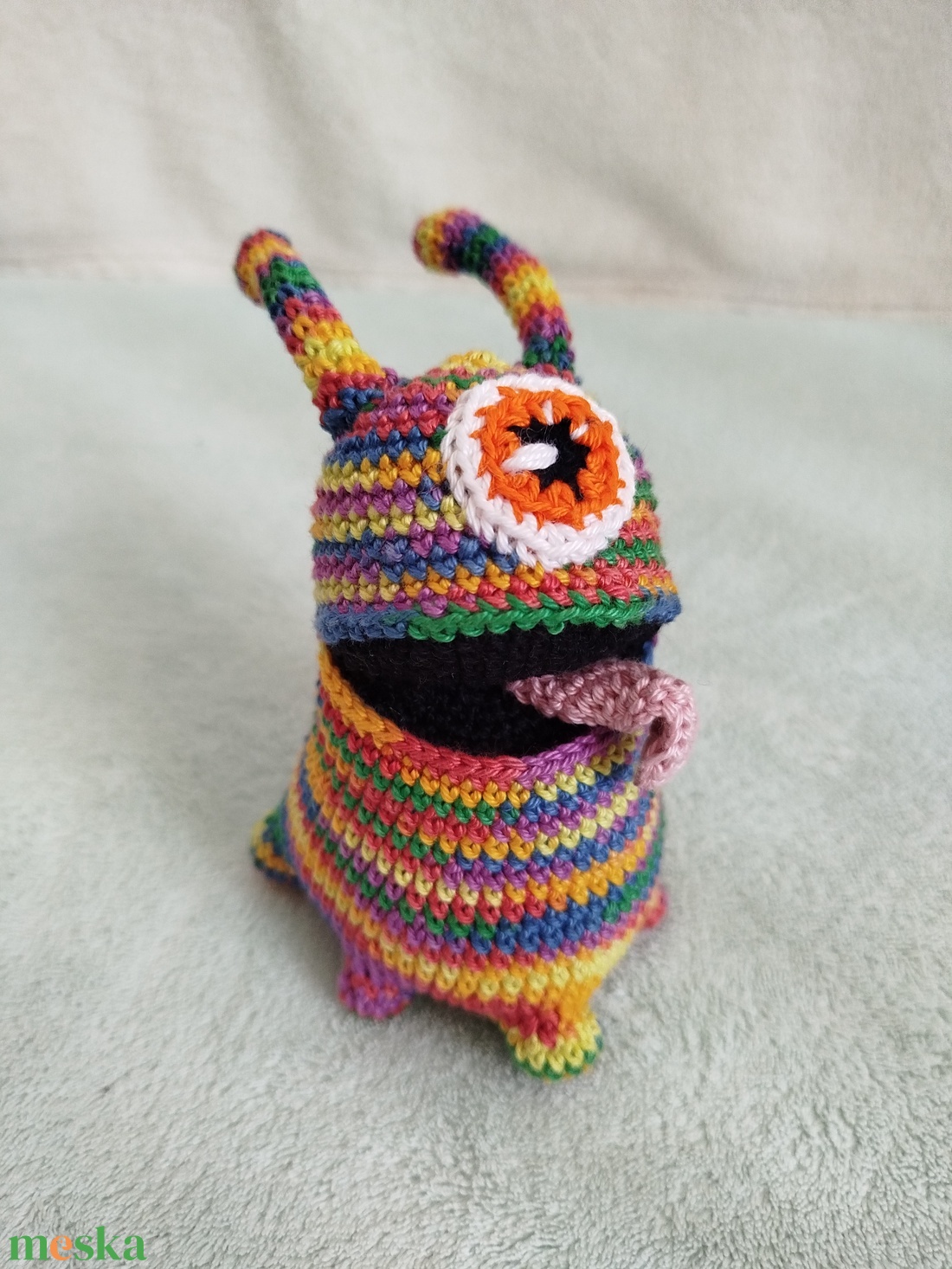 Horgolt szörnyi horgolt szemmel - játék & sport - plüssállat & játékfigura - más figura - Meska.hu