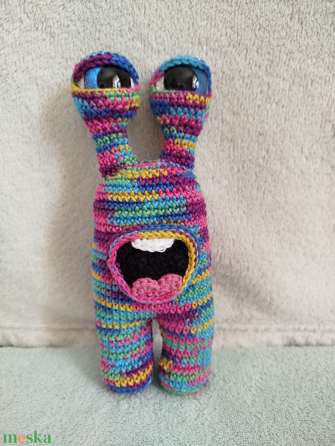 Horgolt szörnyi biztonsági szemmel - játék & sport - plüssállat & játékfigura - más figura - Meska.hu