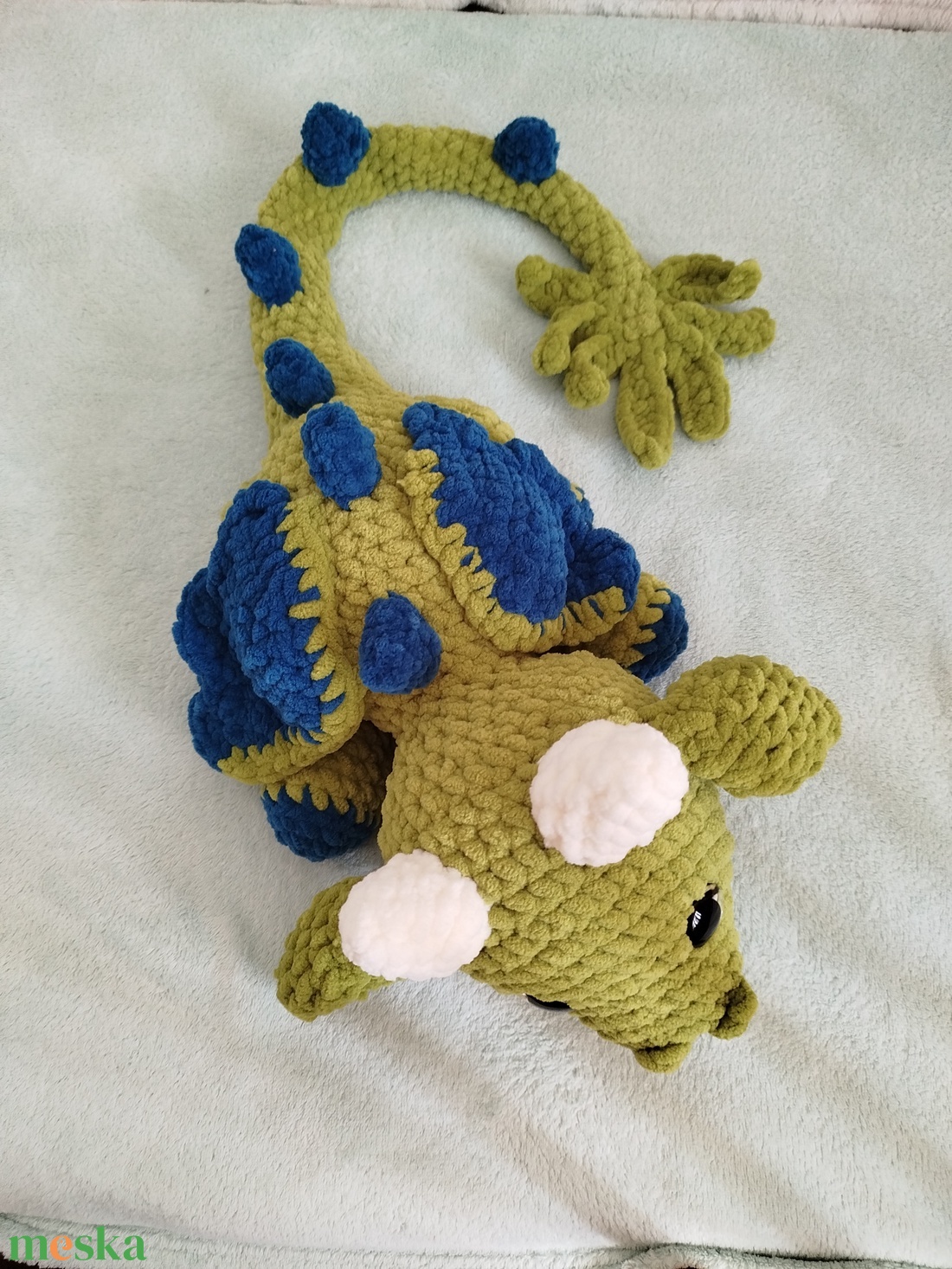 Horgolt sárkány biztonsági szemmel - játék & sport - plüssállat & játékfigura - plüss sárkány - Meska.hu